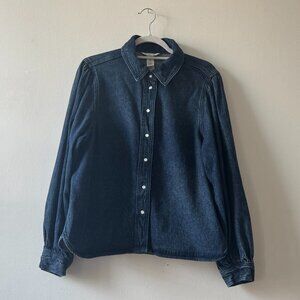 H&M Dark Denim Blouse